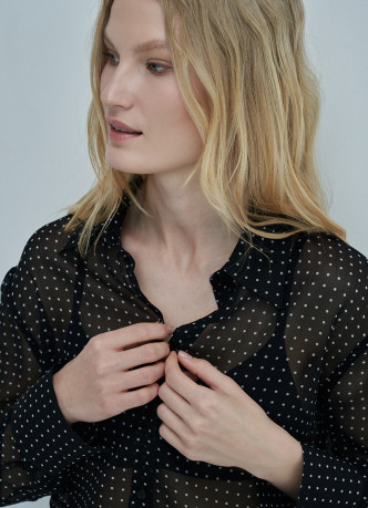 Блузка из шифона с принтом