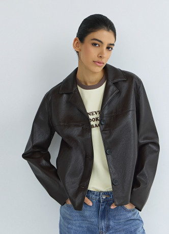 Куртка из искусственной кожи