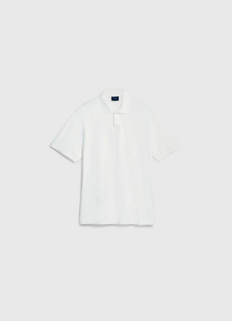 Поло из текстурной хлопковой ткани