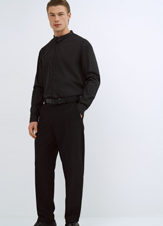 Прямые брюки с эластичным поясом