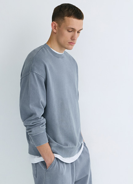 Свитшот с эффектом стирки Синий 3599₽