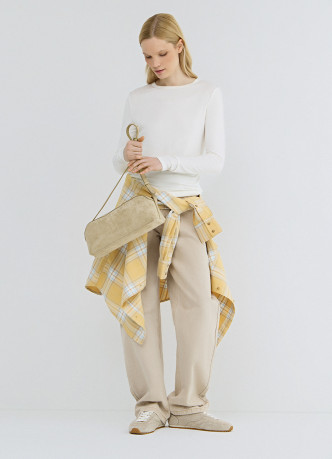 Лонгслив с содержанием модала и шёлка