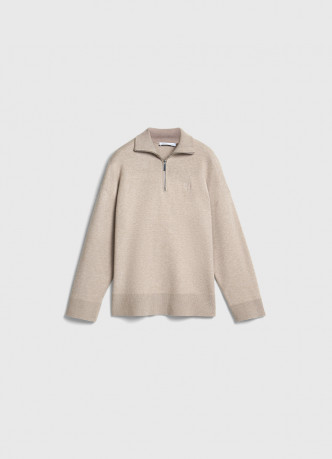 Джемпер с воротником-стойкой на молнии