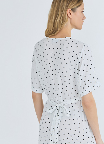 Платье на запах из креповой вискозы