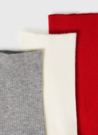 Высокие носки в рубчик, 3 пары