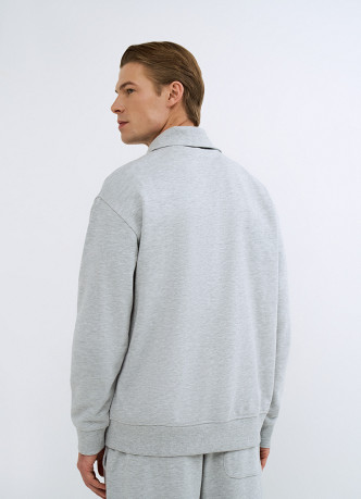 Свитшот с воротником-стойкой на молнии