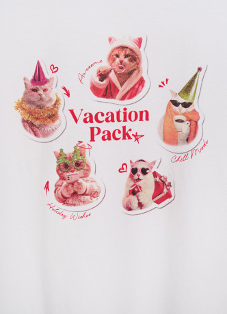 Футболка пижамная с принтом для девочек