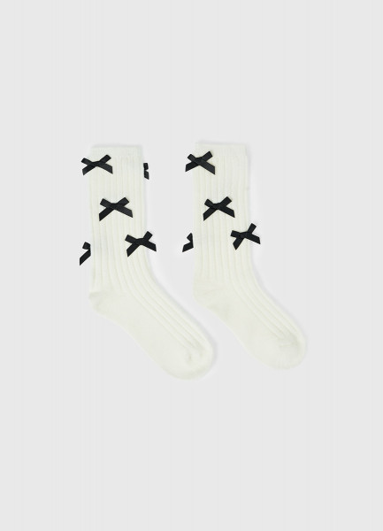 

Носки с бантами, Белый