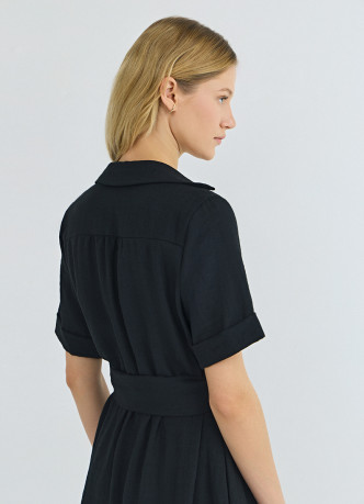 Платье-рубашка со съемным поясом