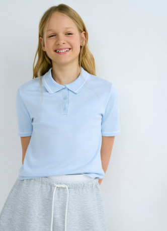 Вязаное поло для девочек