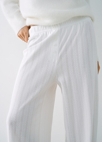 Пижамные брюки из ажурного трикотажа