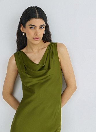 Платье-халтер с драпировкой