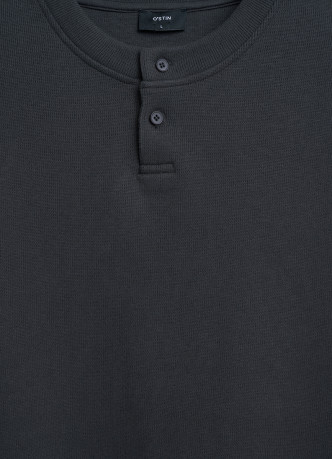 Свитшот с вырезом хенли