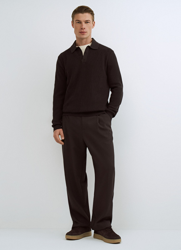 Текстурное вязаное поло