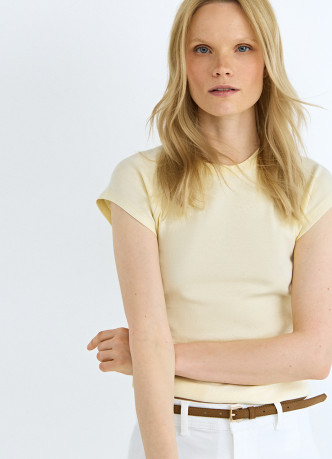 Приталенная футболка из хлопка