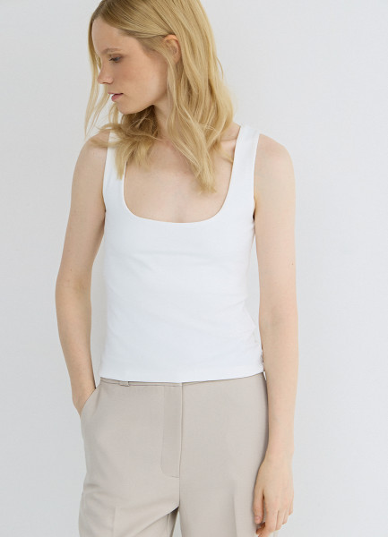 

Топ с широкими бретелями, Белый