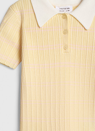 Вязаный джемпер с коротким рукавом для девочек