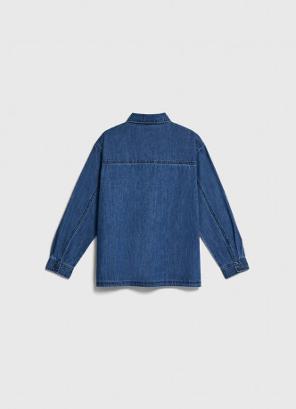 Рубашка джинсовая с карманом для мальчиков