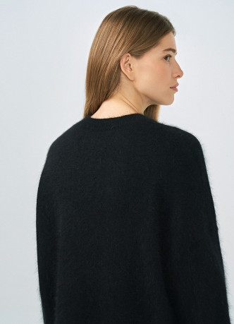 Джемпер оверсайз из пряжи с ангорой