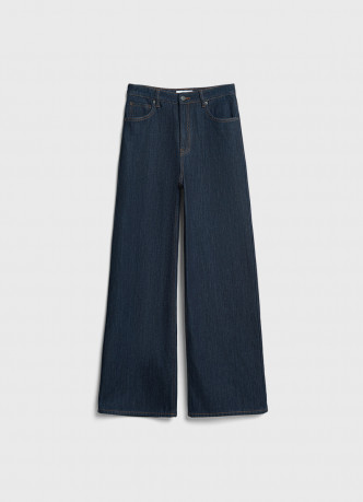 Утеплённые широкие джинсы