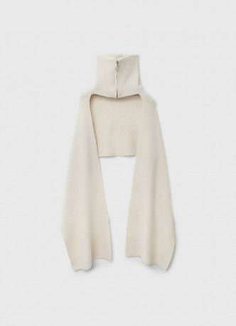 Шарф с воротником на молнии