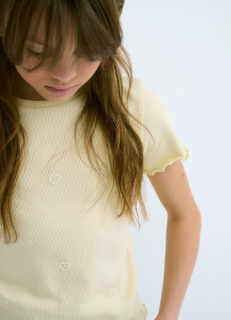 Футболка в рубчик для девочек