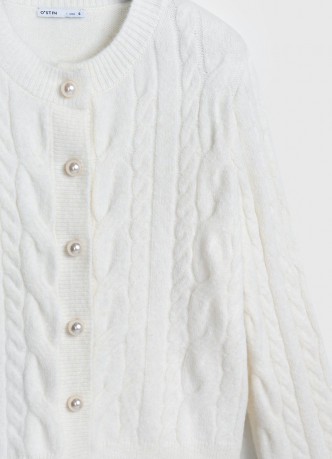 Кардиган из пряжи с шерстью