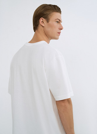 Пижамная футболка с текстовым принтом