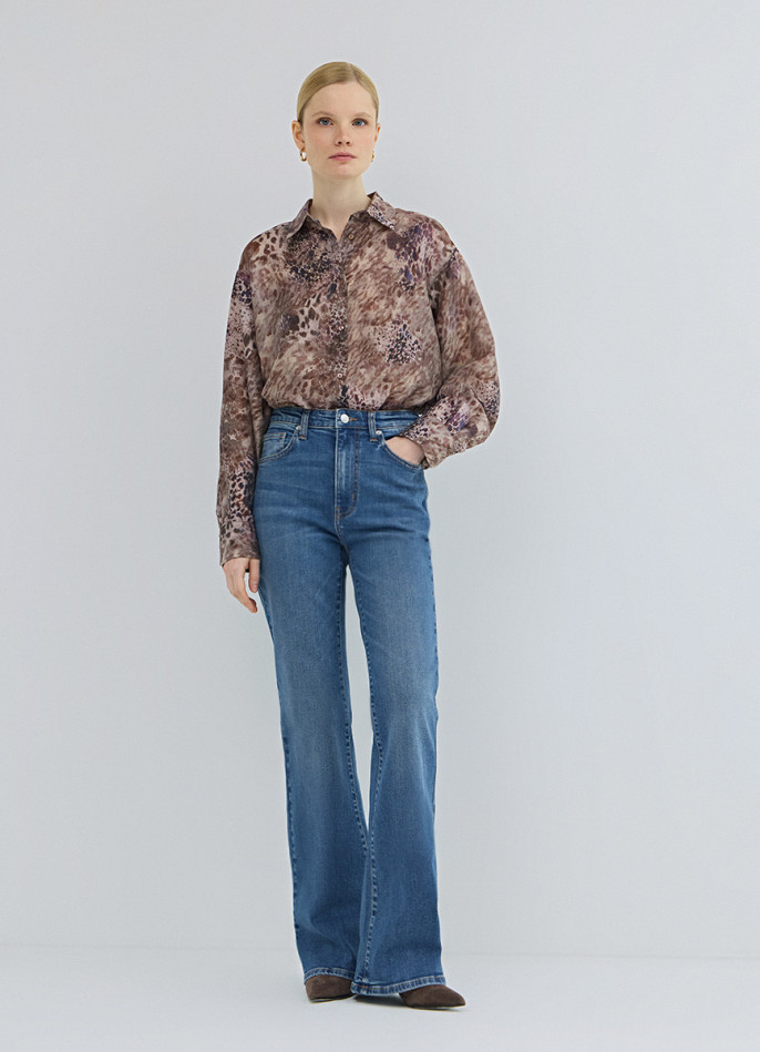 Джинсы Bootcut с высокой посадкой