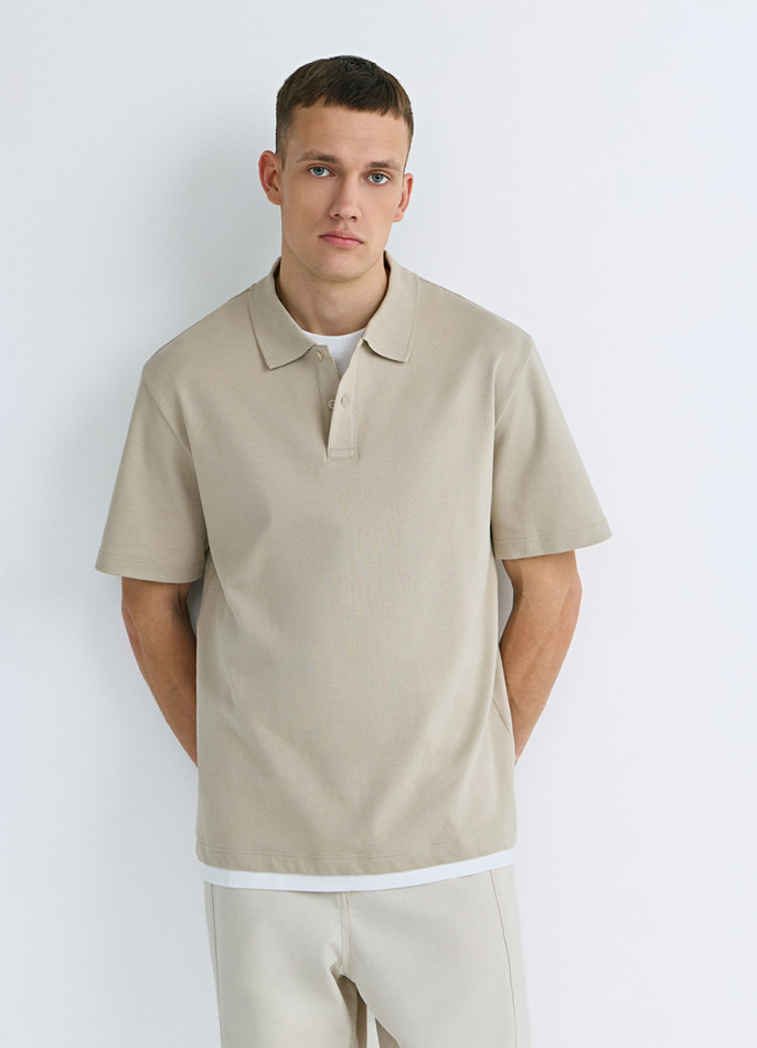 Поло с имитацией второго слоя