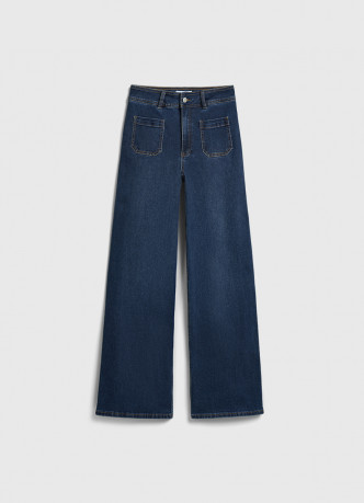 Широкие эластичные джинсы