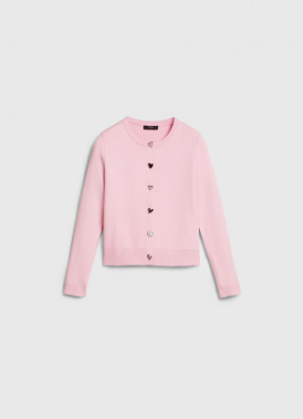 Вязаный кардиган с фигурными пуговицами