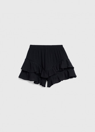 Шорты из ткани с жатым эффектом для девочек