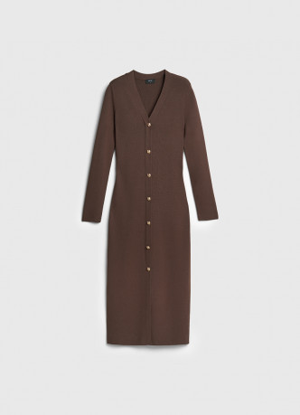 Вязаное облегающее платье