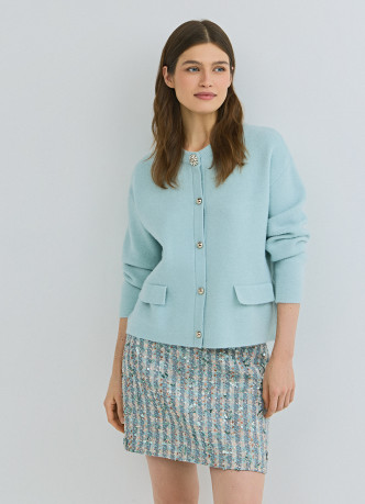 Юбка мини из твида