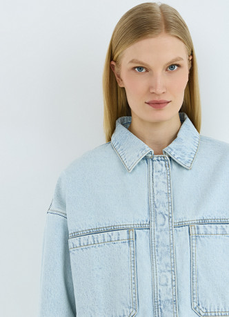 Куртка-рубашка из денима