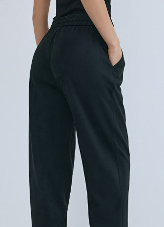 Брюки Baggy из искусственной замши