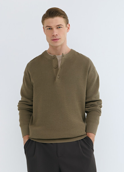 

Джемпер из текстурной пряжи, Бежевый