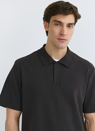 Поло с имитацией второго слоя