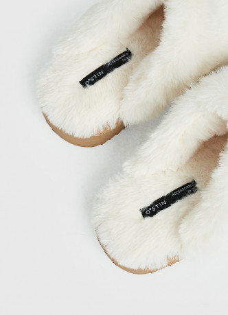 Домашние тапочки с искусственным мехом