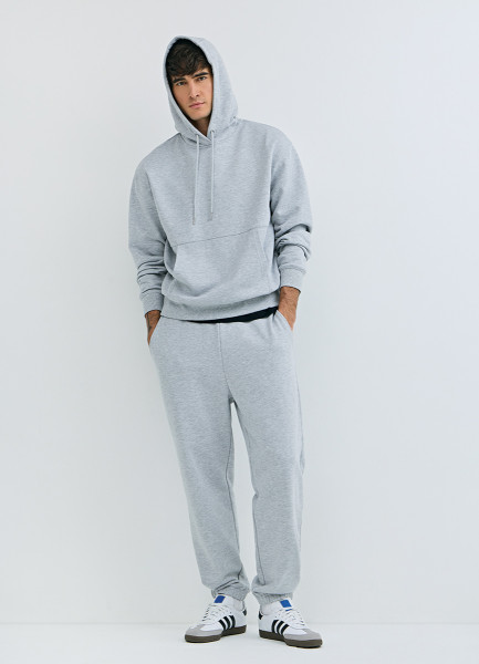 Базовое худи с карманом-кенгуру Серый 2999₽