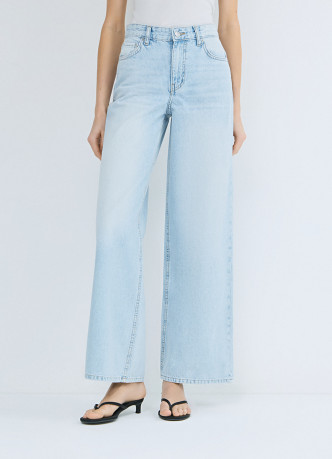 Ультраширокие джинсы с высокой посадкой