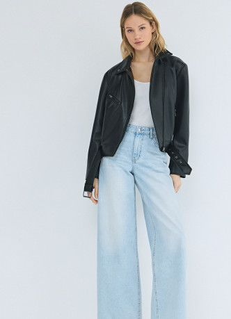 Ультраширокие джинсы с высокой посадкой