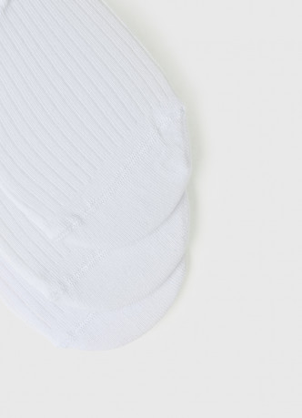 Носки-следки из хлопка в рубчик, 3 пары