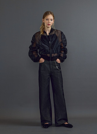 Бомбер из органзы для девочек