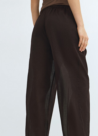 Брюки с эластичным поясом и завязками