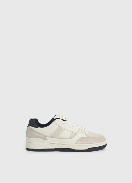 

Кроссовки со вставками из натуральной замши, Белый