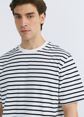 Футболка из хлопка в полоску