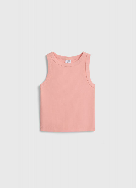 Майка в рубчик для девочек, Розовый