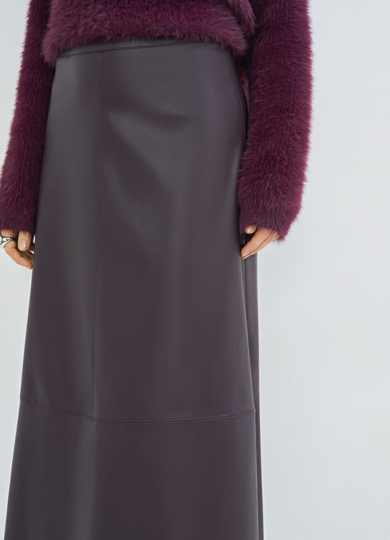 Юбка А-силуэта из искусственной кожи (OWND01022AO02-X9